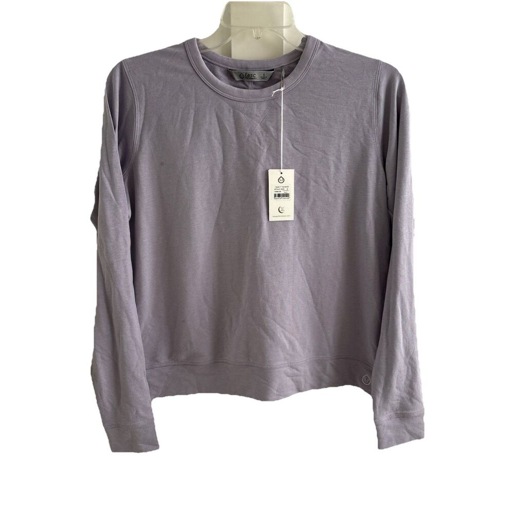 NWT Tasc Studio LT Long Sleeve Shirt Bamboo Organic Cotton Top Lavender Sz S